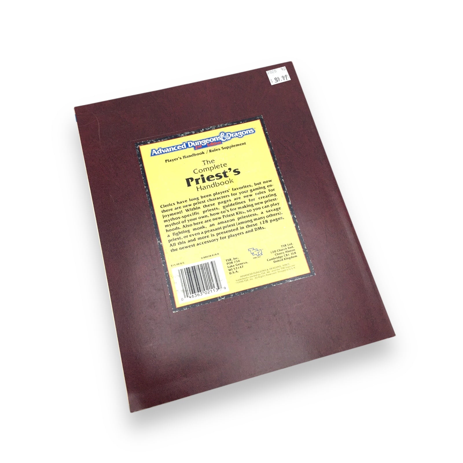 The Complete Priest's Handbook Advanced Dungeons & Dragons 2nd Edition