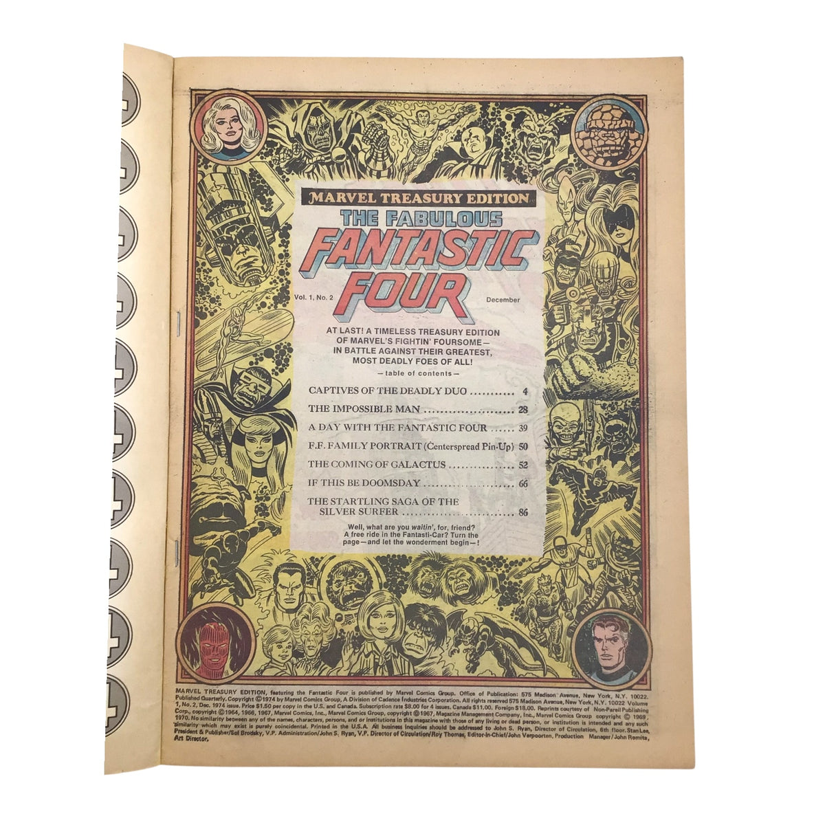 The Fabulous Fantastic Four – Marvel Treasury Edition Vol. 1 #2 (December 1974) - NM/VF