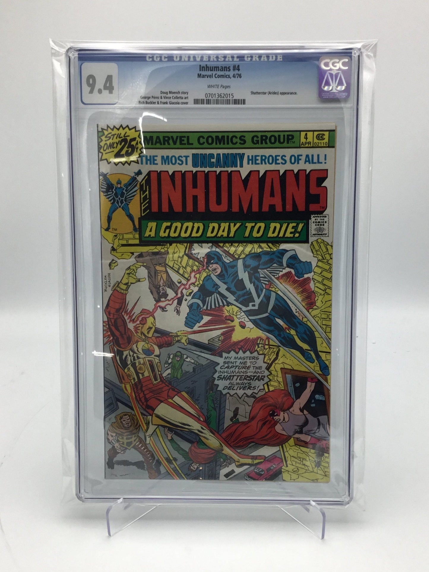 The Inhumans #4 (1975) - CGC 9.4 - featuring Shatterstar!