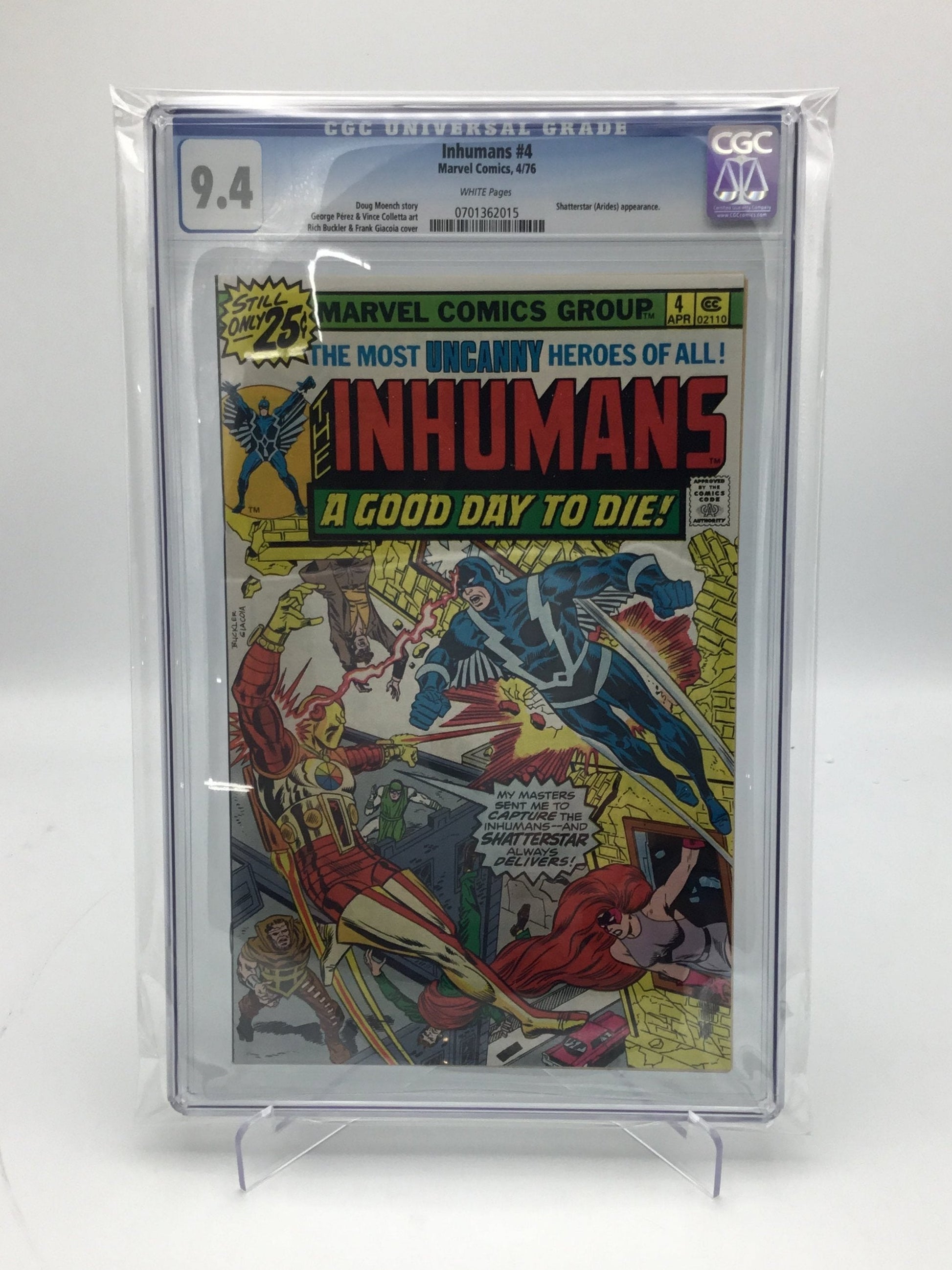 The Inhumans #4 (1975) - CGC 9.4 - featuring Shatterstar!