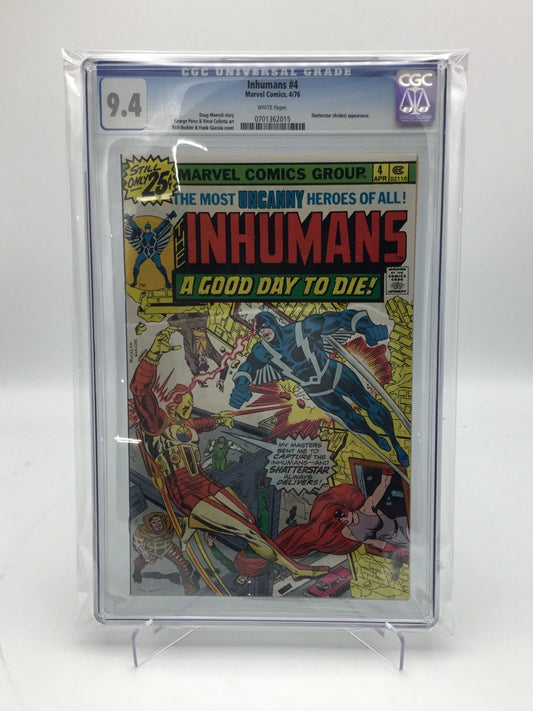 The Inhumans #4 (1975) - CGC 9.4 - featuring Shatterstar!