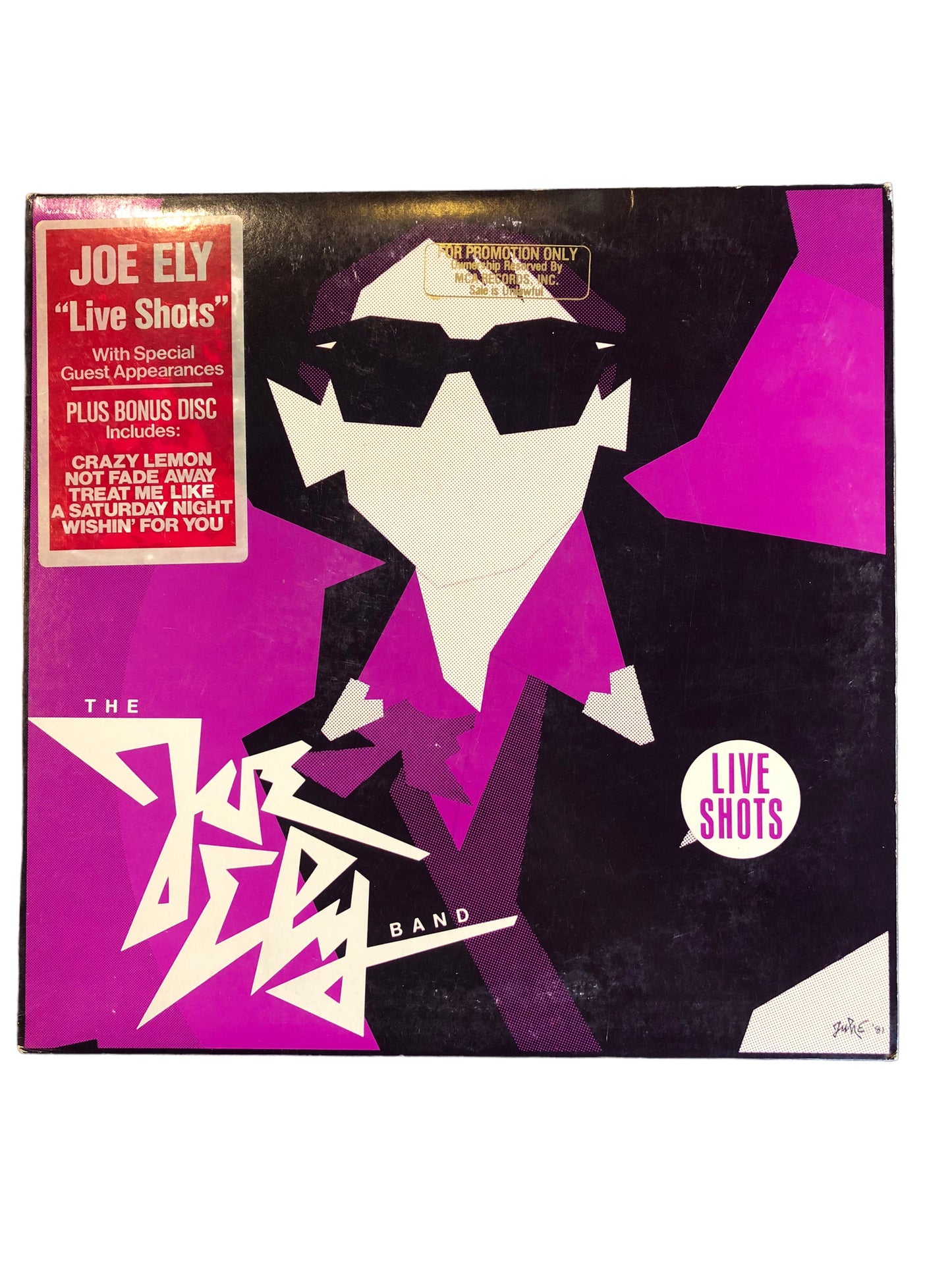 The Joe Ely Band - Live Shots - Gold Stamp Promo with Bonus 7" Disc - MCA 5262