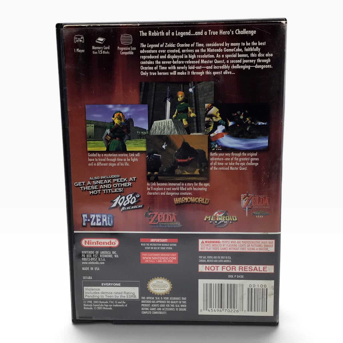 The Legend of Zelda Ocarina of Time / Master Quest Two-Game Bonus Disc – Nintendo GameCube 2003