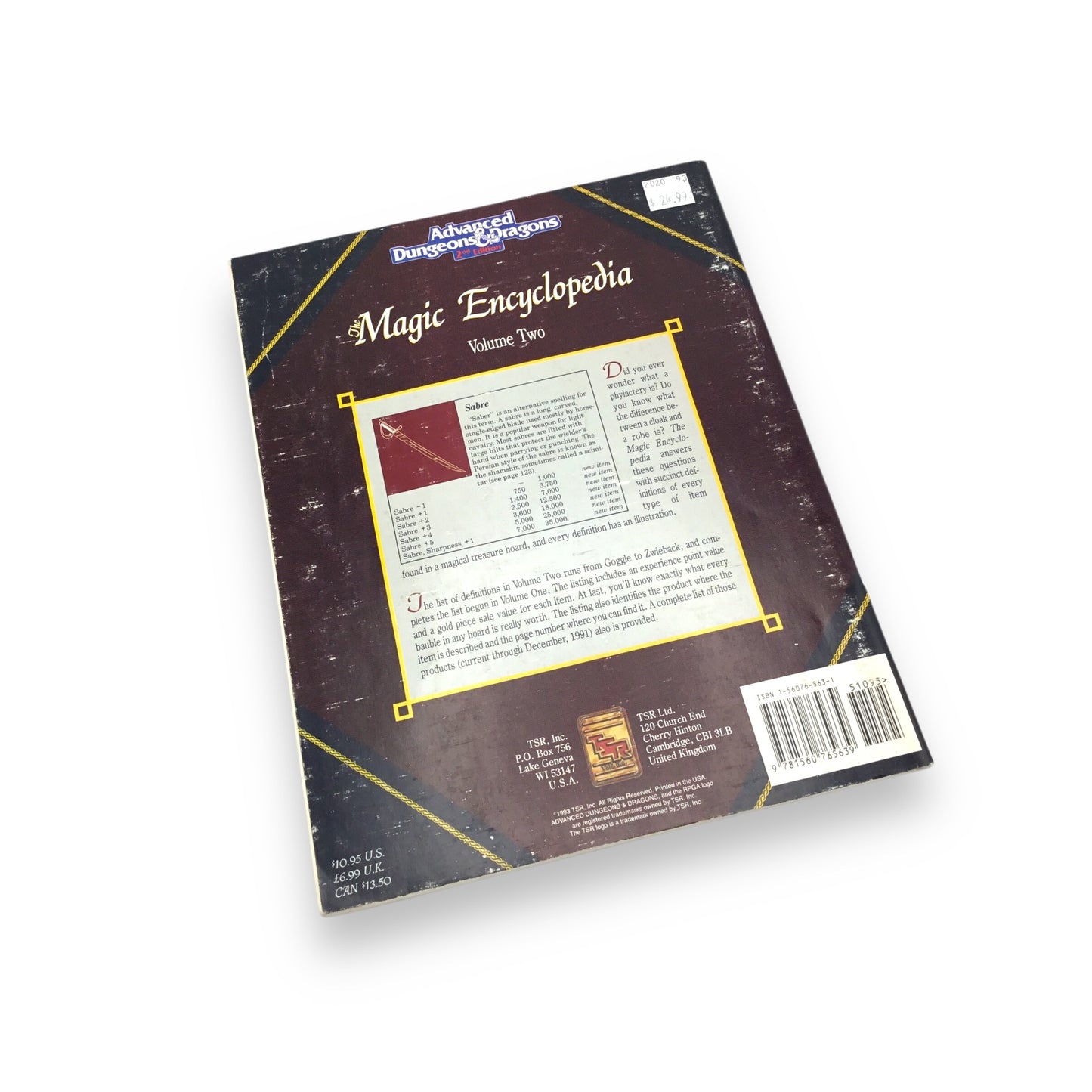 The Magic Encyclopedia Vol. Two Advanced Dungeons & Dragons 2nd Ed.