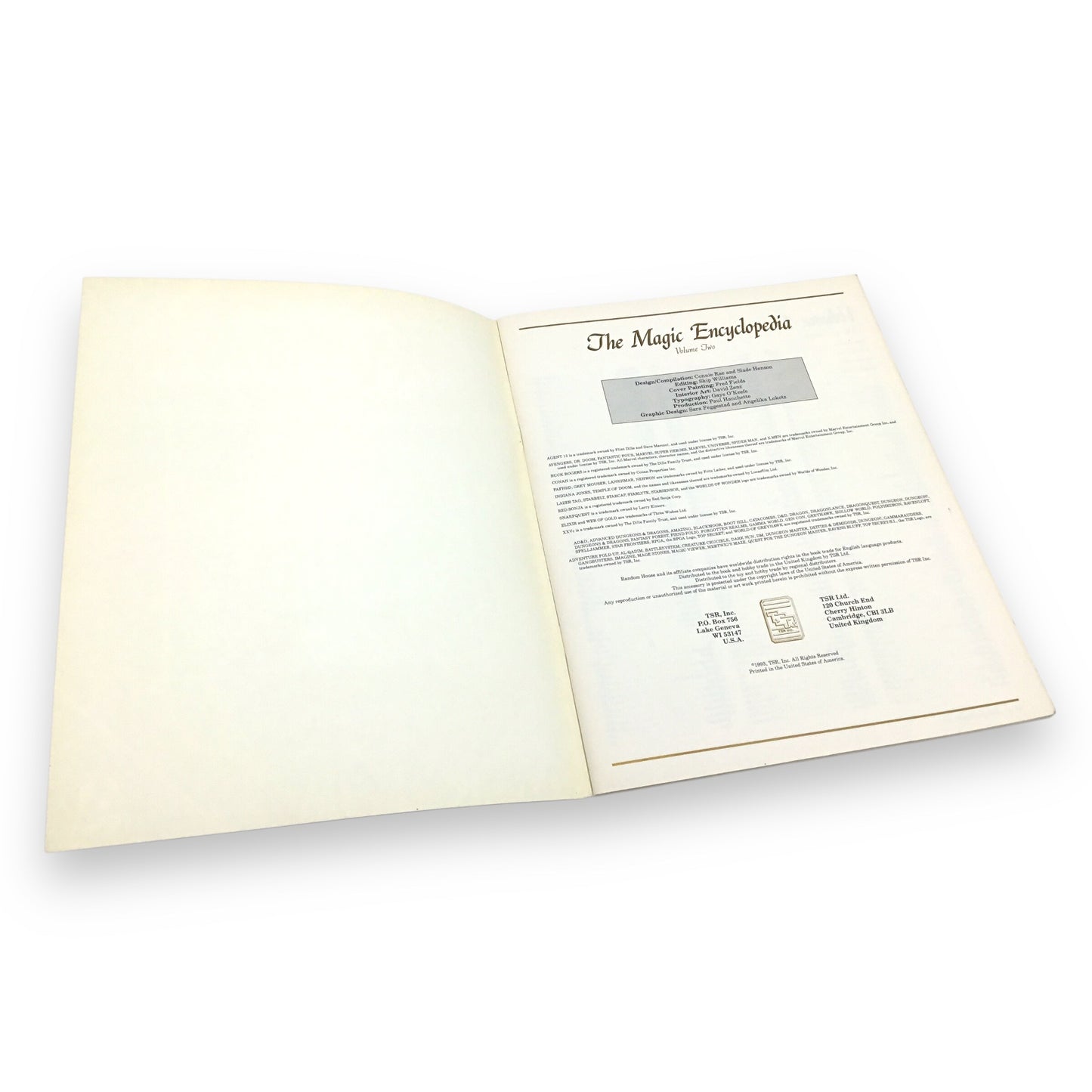The Magic Encyclopedia Vol. Two Advanced Dungeons & Dragons 2nd Ed.