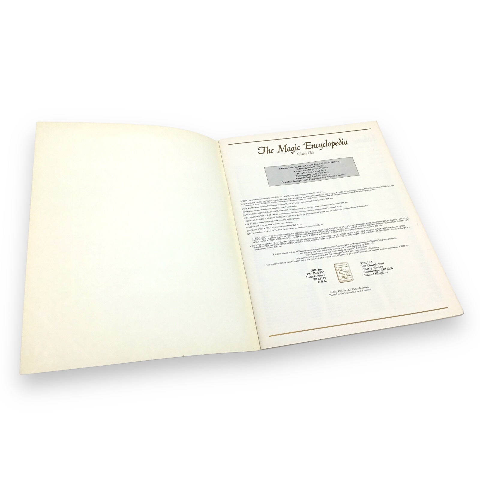 The Magic Encyclopedia Vol. Two Advanced Dungeons & Dragons 2nd Ed.