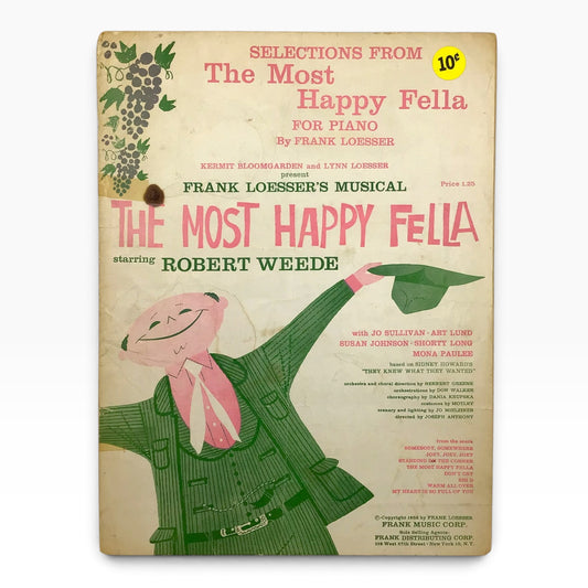 The Most Happy Fella 1956 Vintage Piano Sheet Music Booklet – Frank Loesser