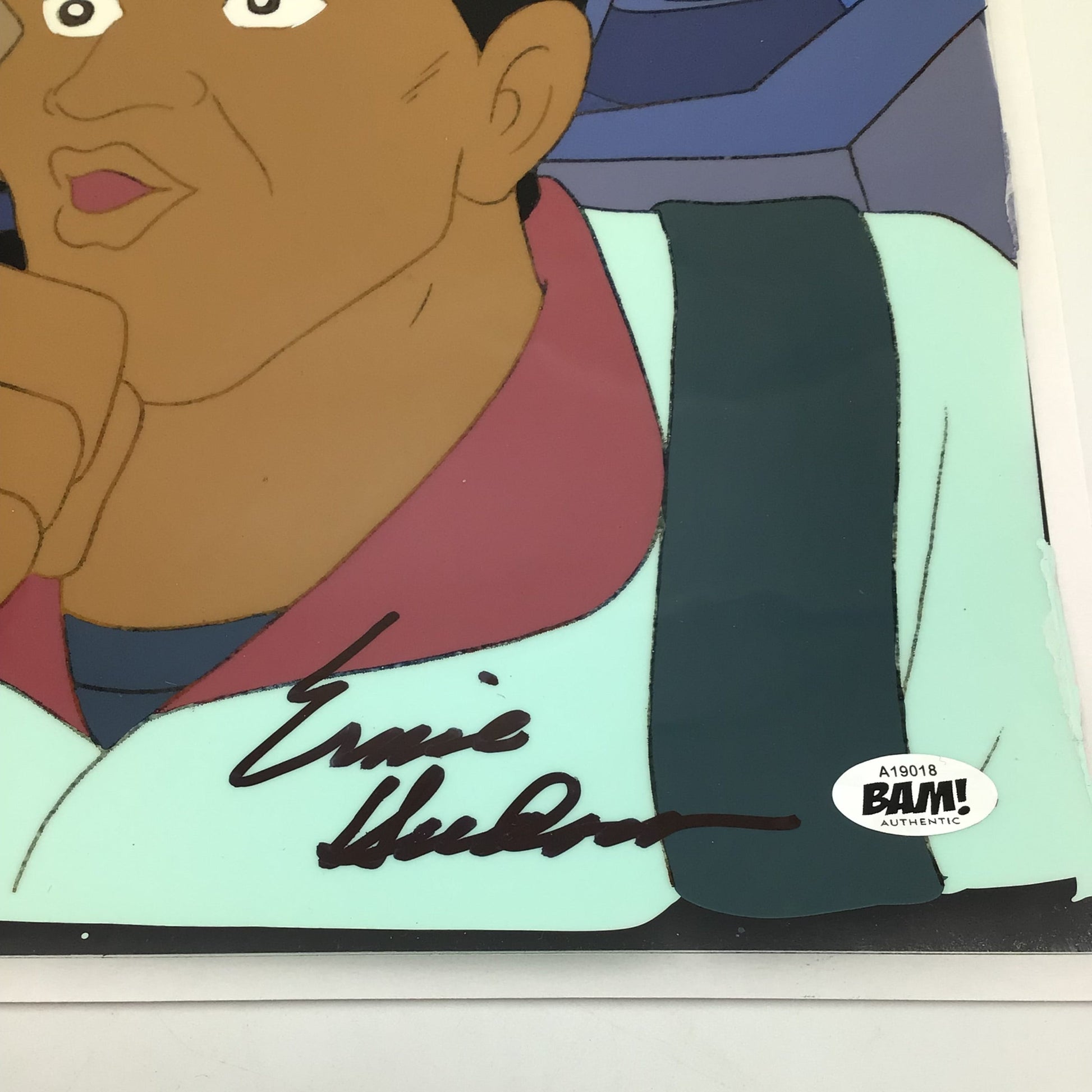 The Real Ghostbusters Ernie Hudson Signed Animation Cel - Beckett Certified