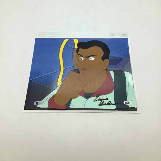 The Real Ghostbusters Ernie Hudson Signed Animation Cel - Beckett Certified