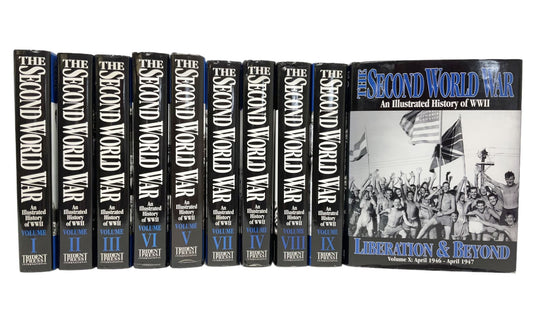 The Second World War – An Illustrated History of WWII (10-Volume Complete Set) Edited by Sir John Hammerton | Trident Press International, 2000