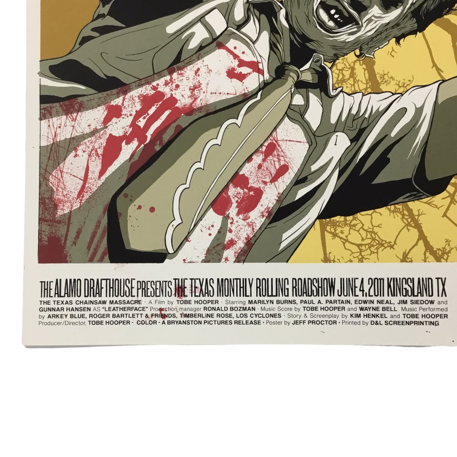 The Texas Chainsaw Massacre Alamo Drafthouse Rolling Roadshow Poster (June 4, 2011, Kingsland TX) by Jeff Procto