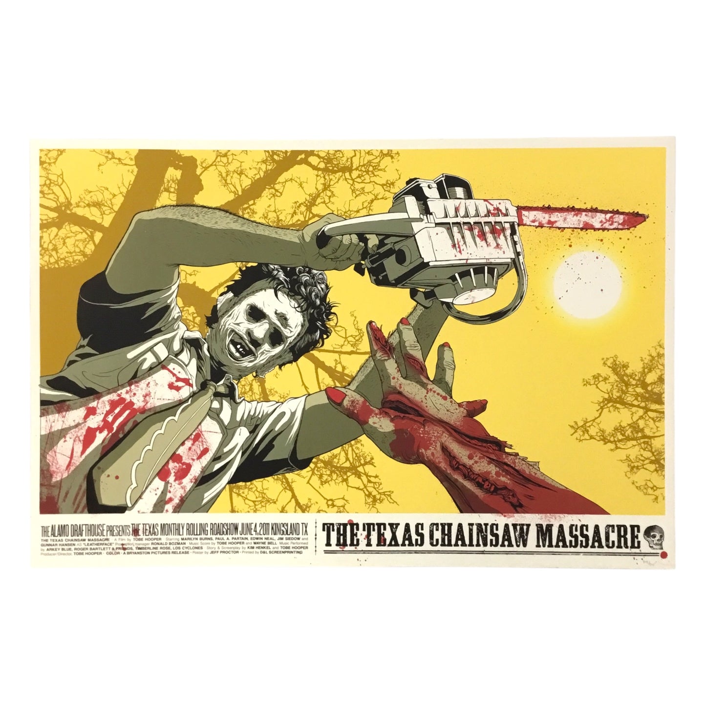 The Texas Chainsaw Massacre Alamo Drafthouse Rolling Roadshow Poster (June 4, 2011, Kingsland TX) by Jeff Procto