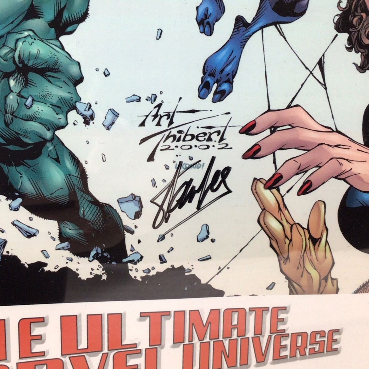 The Ultimate Marvel Universe Lithograph by Art Thibert - Signed by Stan Lee Numbered 33/40