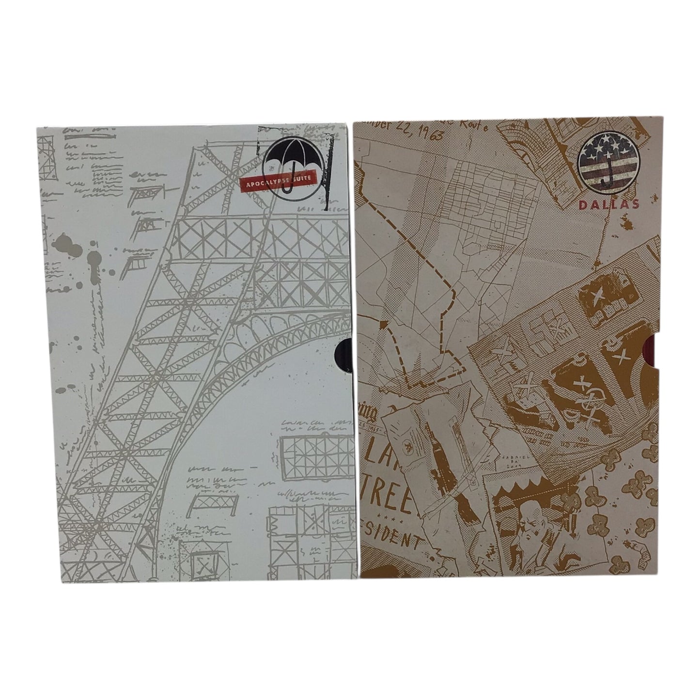 The Umbrella Academy Vol. 1 & 2 Hardcover Set (w/ Slipcases) – Vol. 1 Signed by Gerard Way & Gabriel Bá