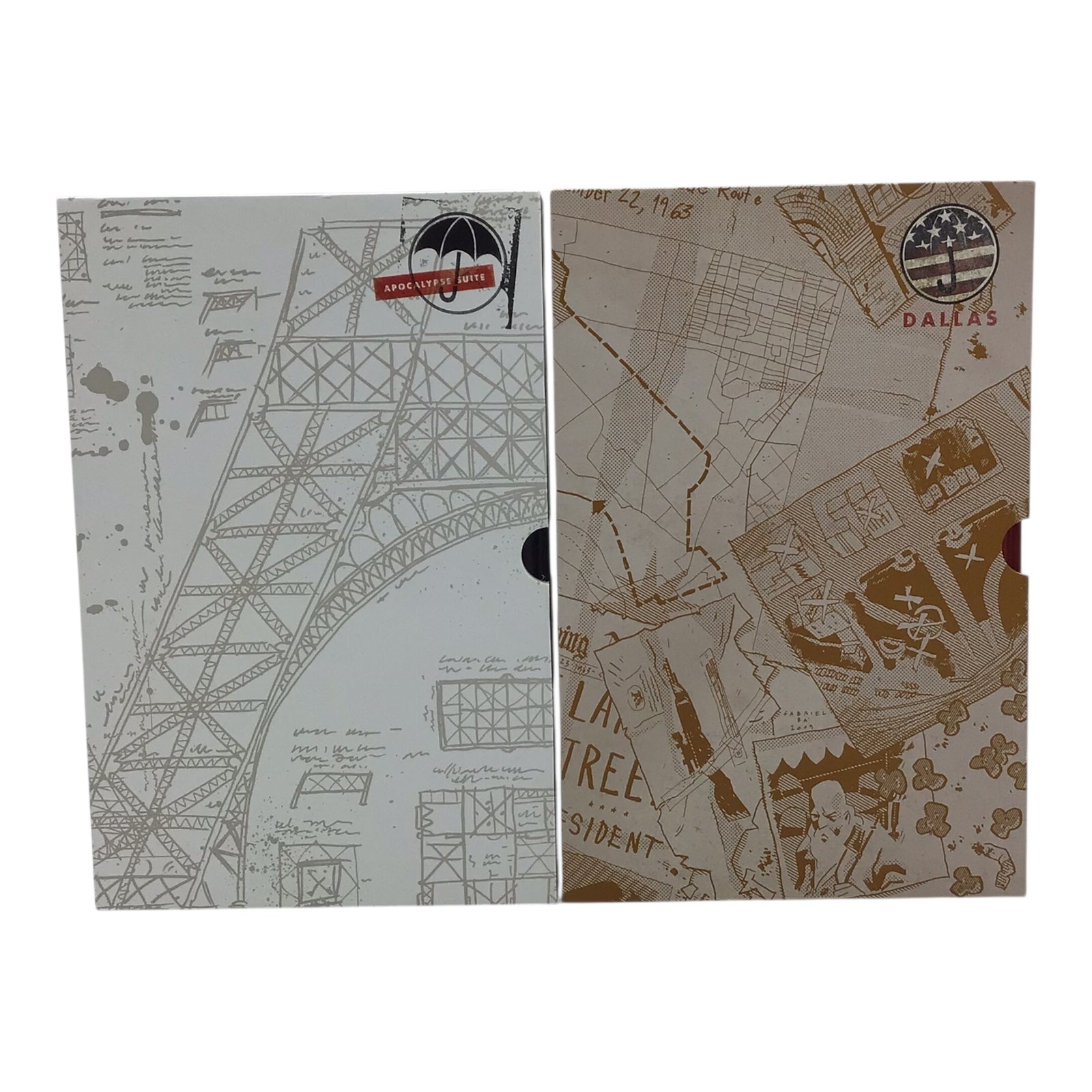 The Umbrella Academy Vol. 1 & 2 Hardcover Set (w/ Slipcases) – Vol. 1 Signed by Gerard Way & Gabriel Bá