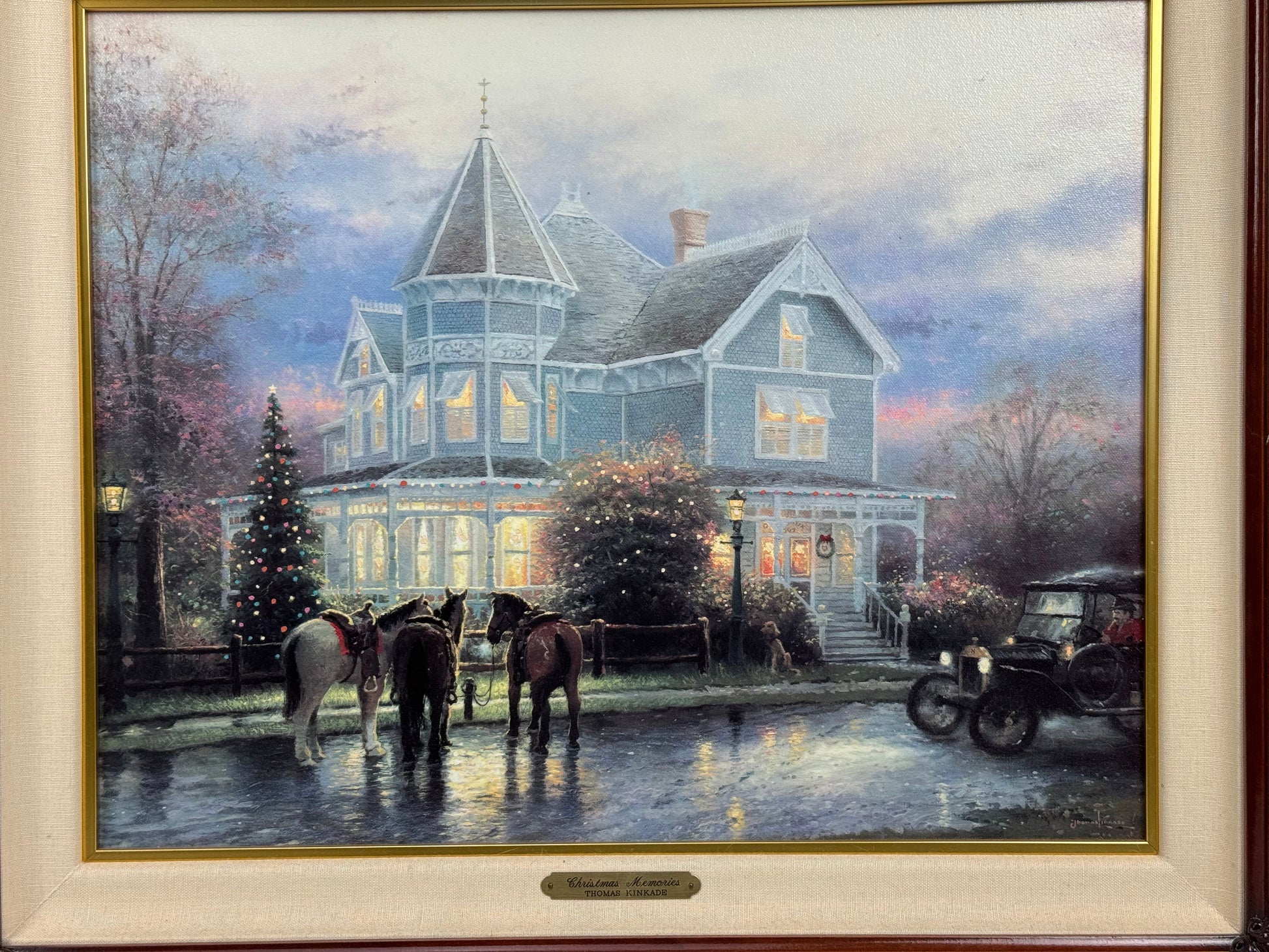 Thomas Kinkade Christmas Memories G/P #540/860 Signed Framed Canvas Print