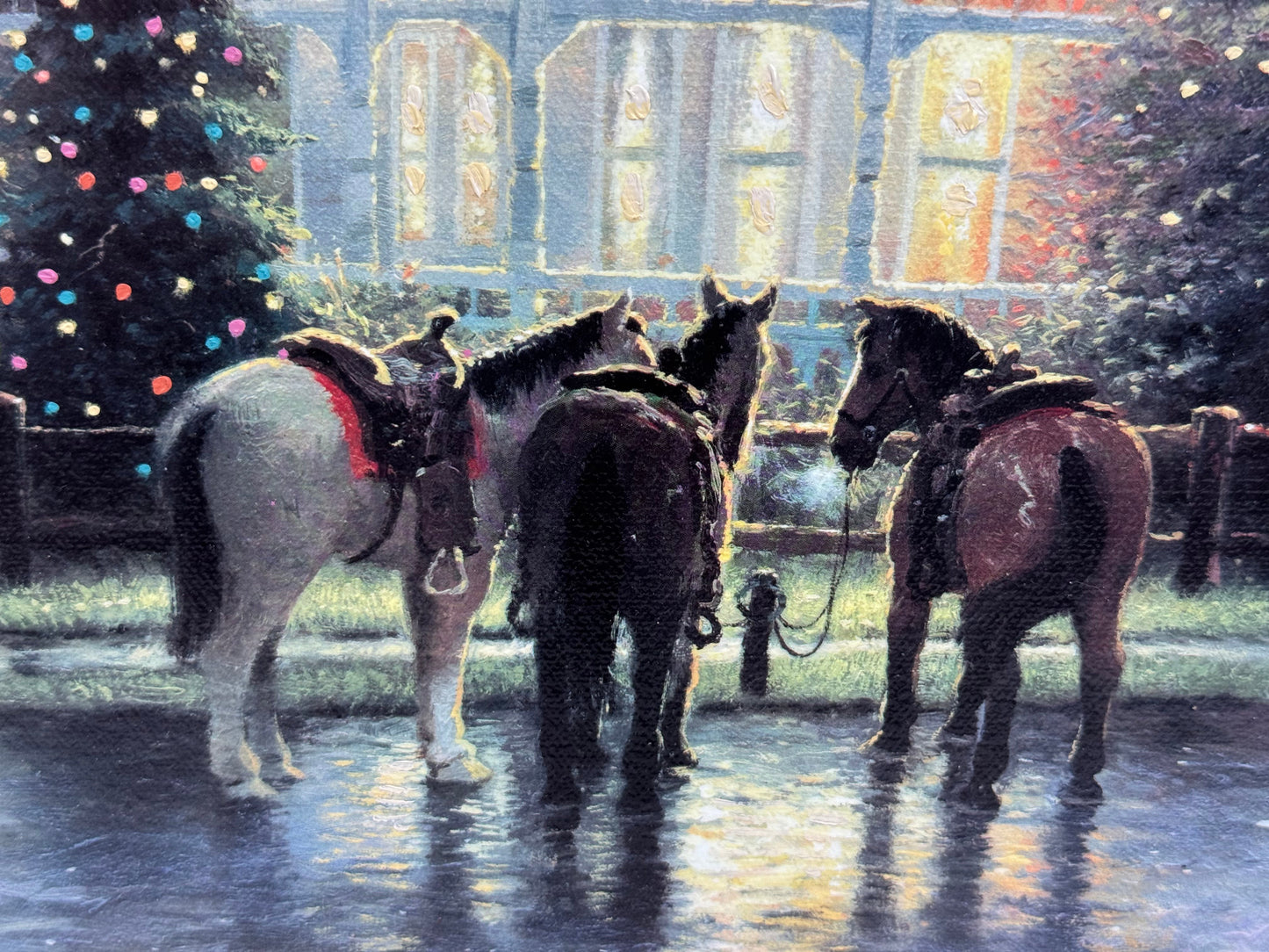 Thomas Kinkade Christmas Memories G/P #540/860 Signed Framed Canvas Print