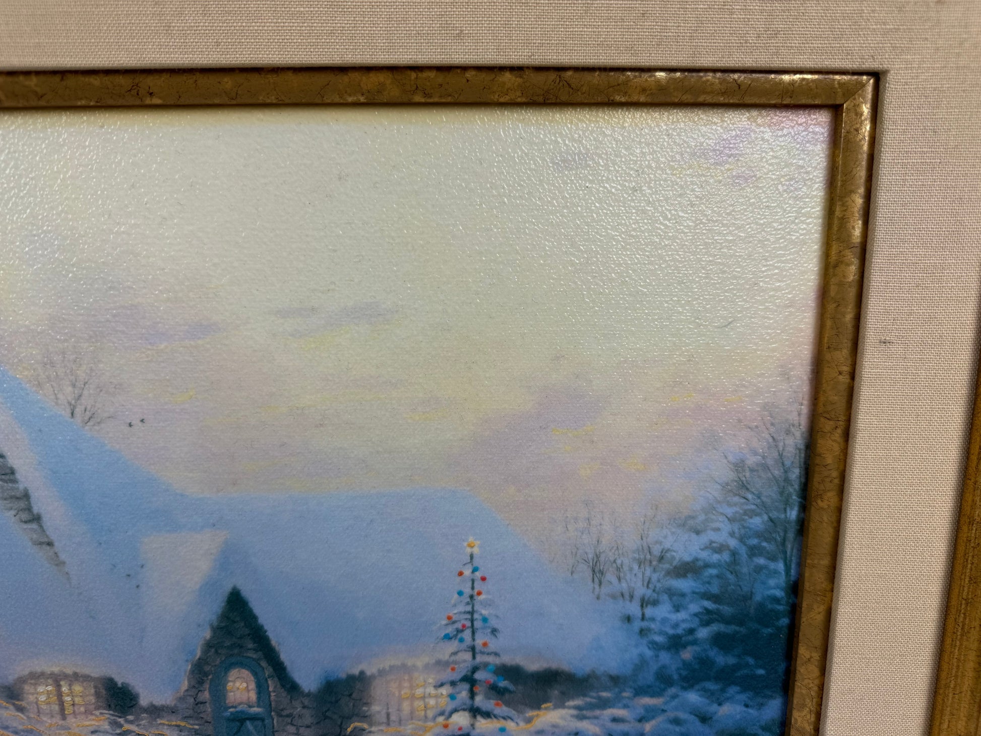 Thomas Kinkade Christmas Tree Cottage LE #413/3950 Signed Framed Canvas Print