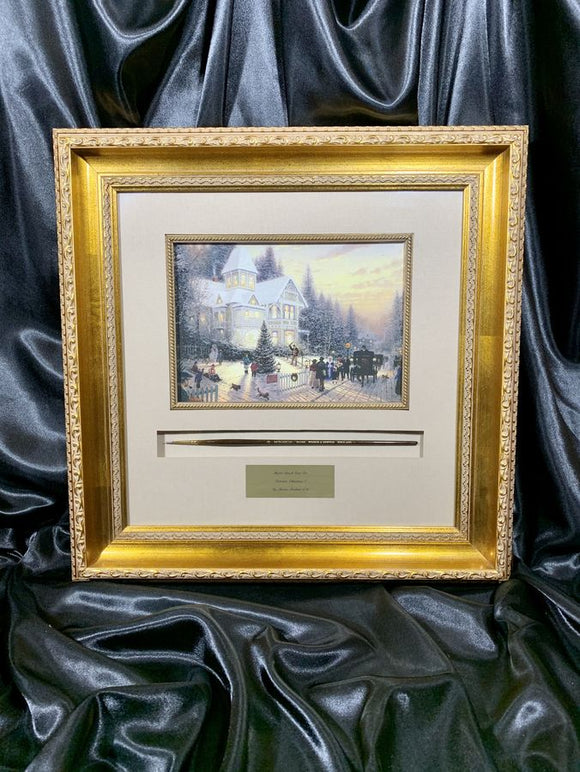 Thomas Kinkade Framed Master Brush Used w/ Victorian Christmas I-III Prints /20