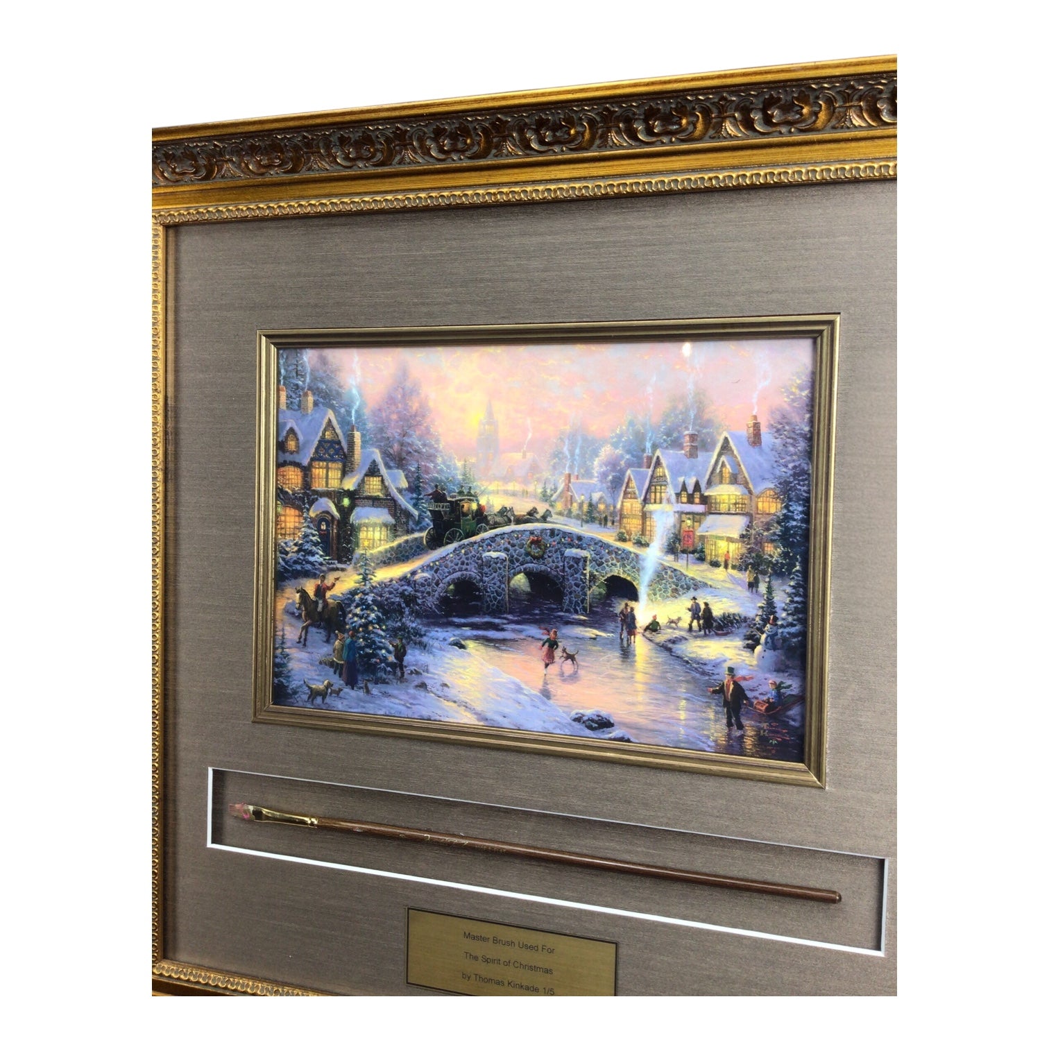 Thomas Kinkade “Master Brush” - Used for Spirit of Christmas - 1 of 5 Limited Edition w/ Remarque
