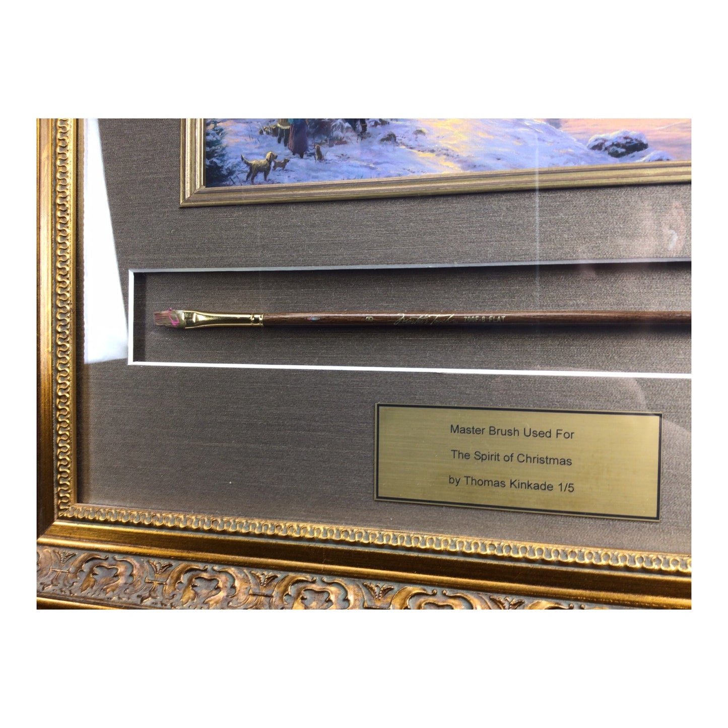 Thomas Kinkade “Master Brush” - Used for Spirit of Christmas - 1 of 5 Limited Edition w/ Remarque