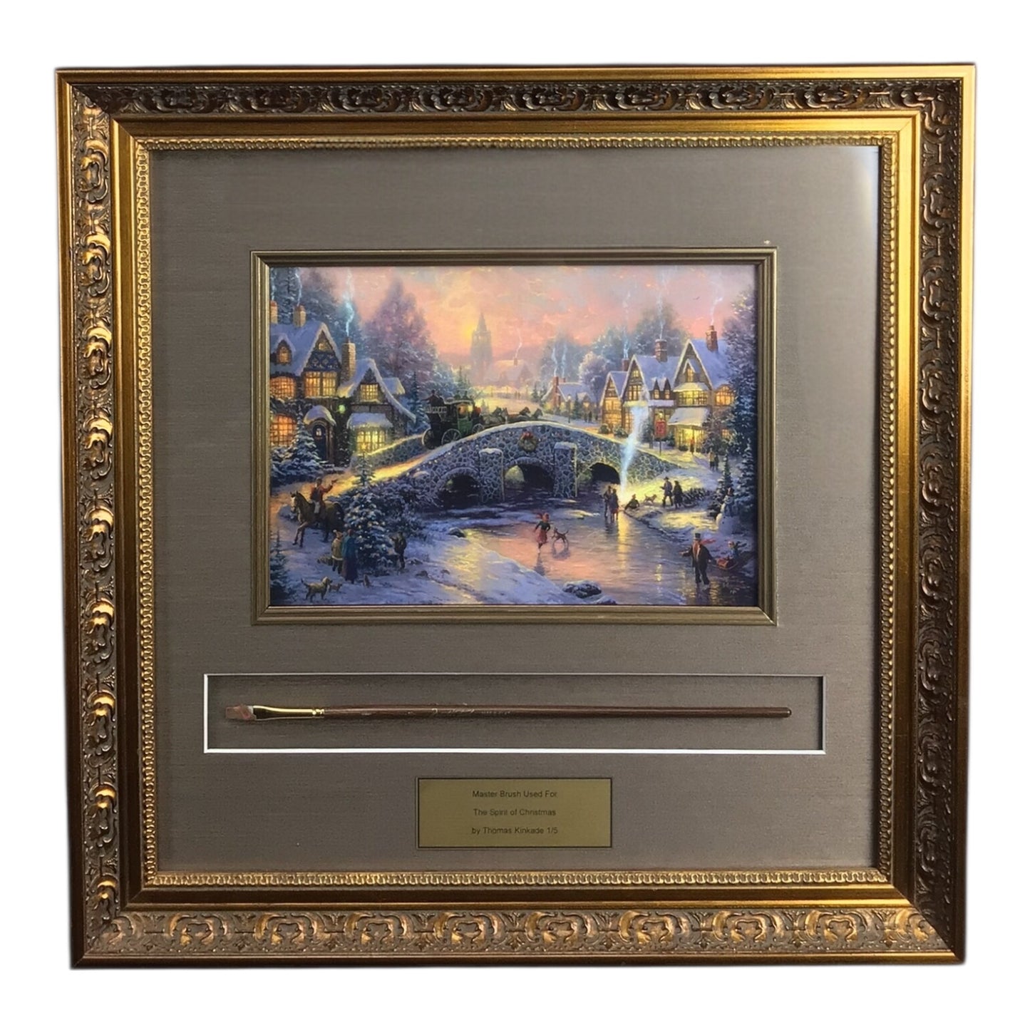 Thomas Kinkade “Master Brush” - Used for Spirit of Christmas - 1 of 5 Limited Edition w/ Remarque