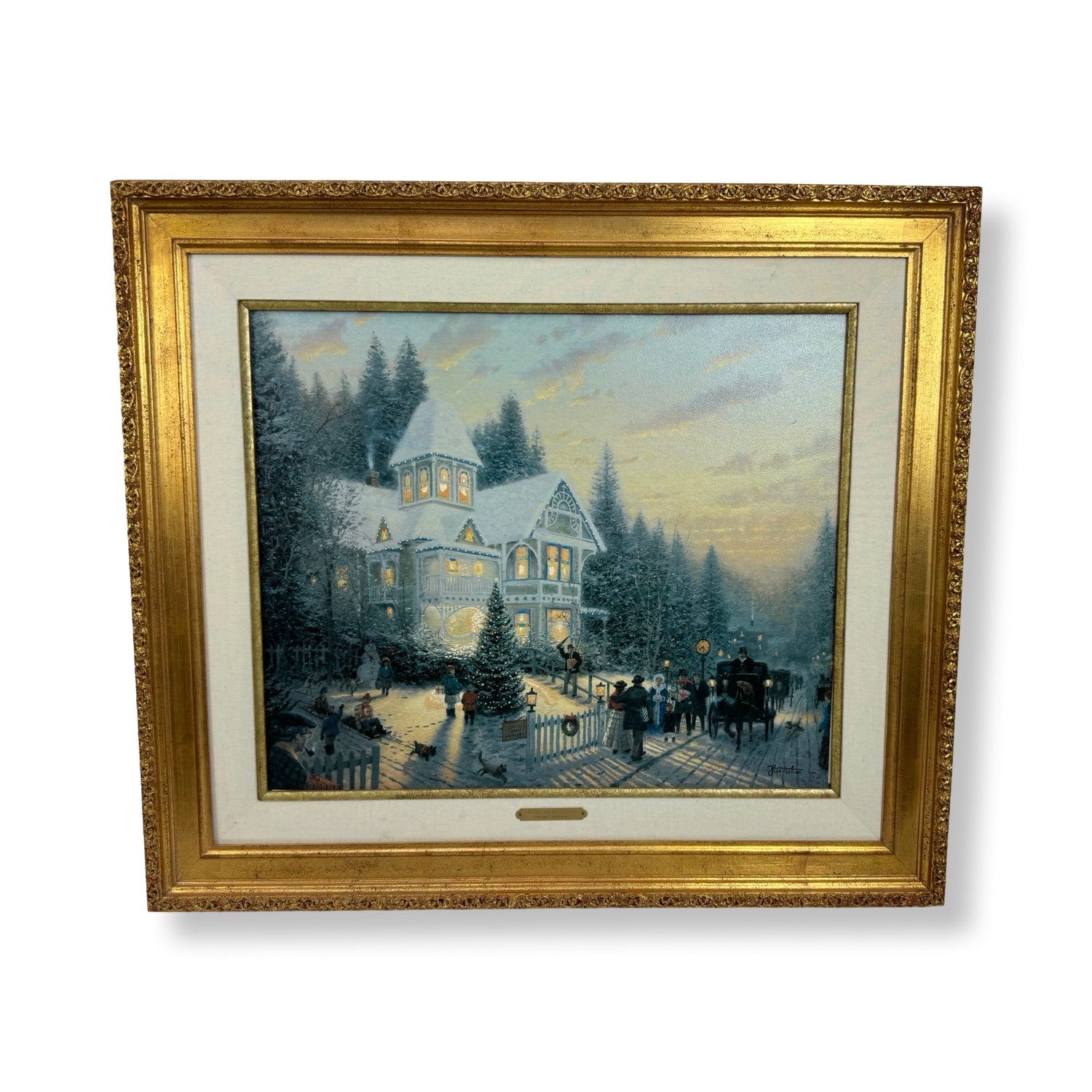 Thomas Kinkade Victorian Christmas A/P Artist Proof #136/200 Signed Large Framed