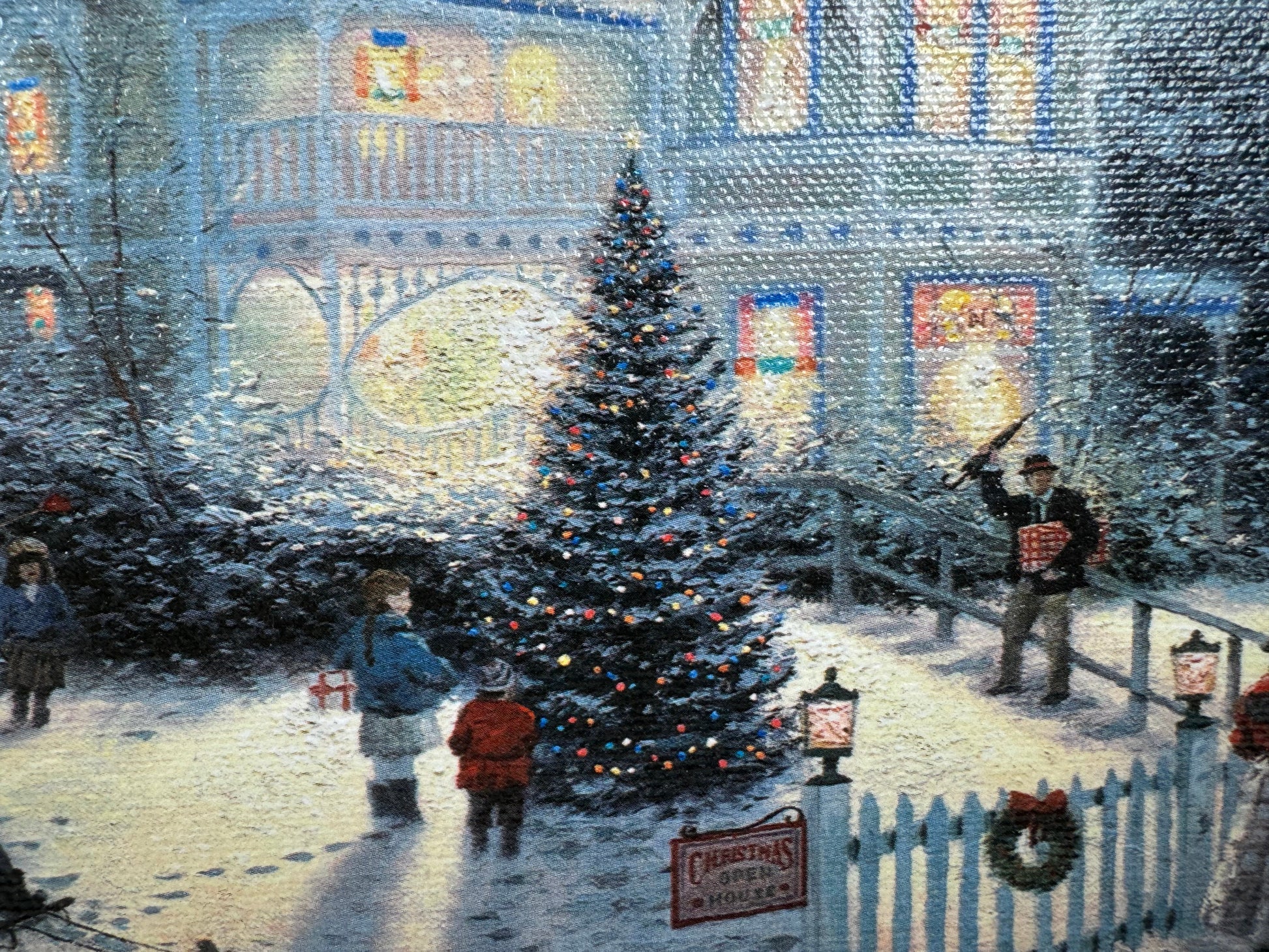 Thomas Kinkade Victorian Christmas I 1997 Ed 1 Signed Framed Canvas w/ COA