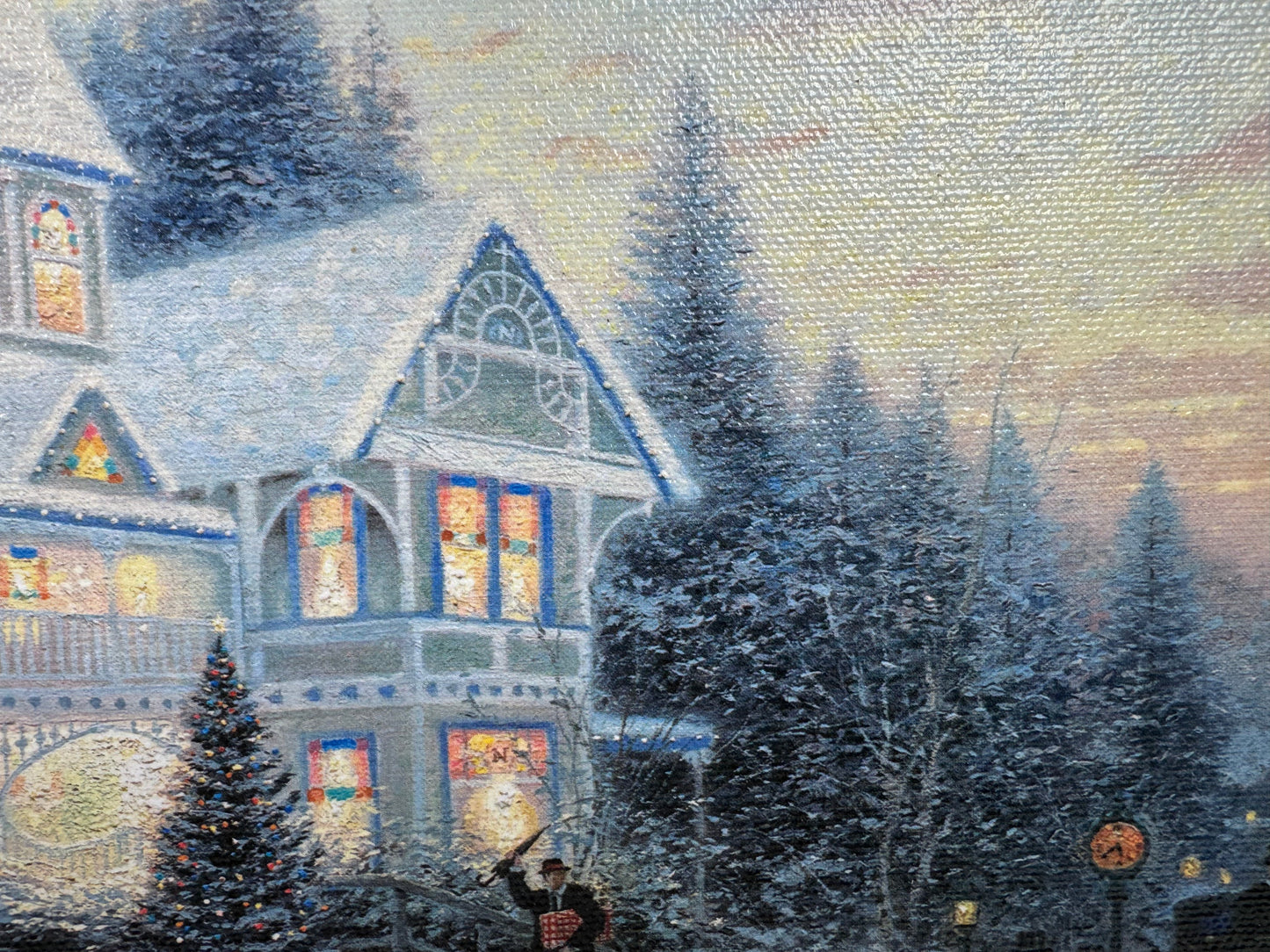 Thomas Kinkade Victorian Christmas I 1997 Ed 1 Signed Framed Canvas w/ COA