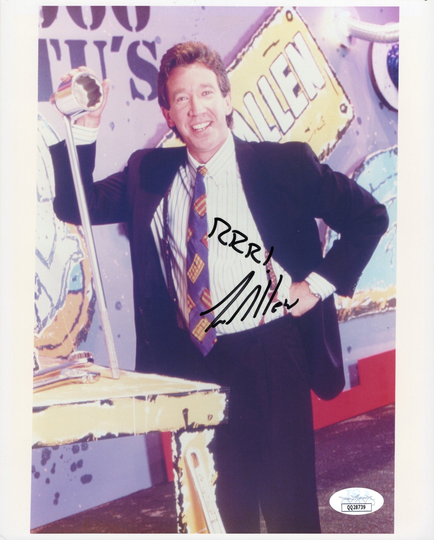 Tim Allen as Tim the Toolman in Home Improvement Signed Photo 8x10, JSA Certified Authentic QQ28739