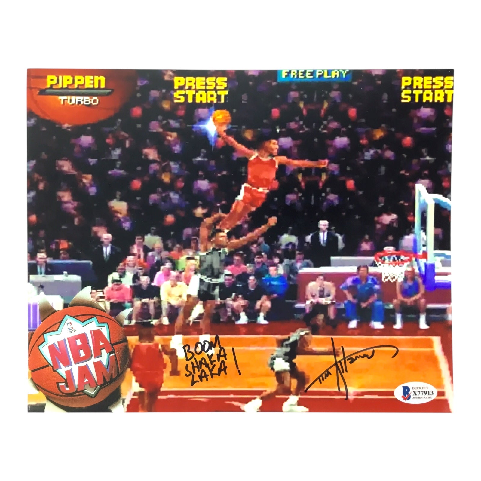 Tim Kitzrow Signed 8x10 NBA Jam Photo (Beckett Certified)