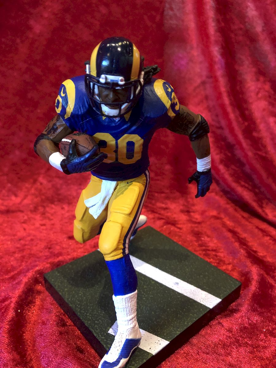 Todd Gurley Los Angeles Rams Autographed Football & Action Figure in Shadowbox