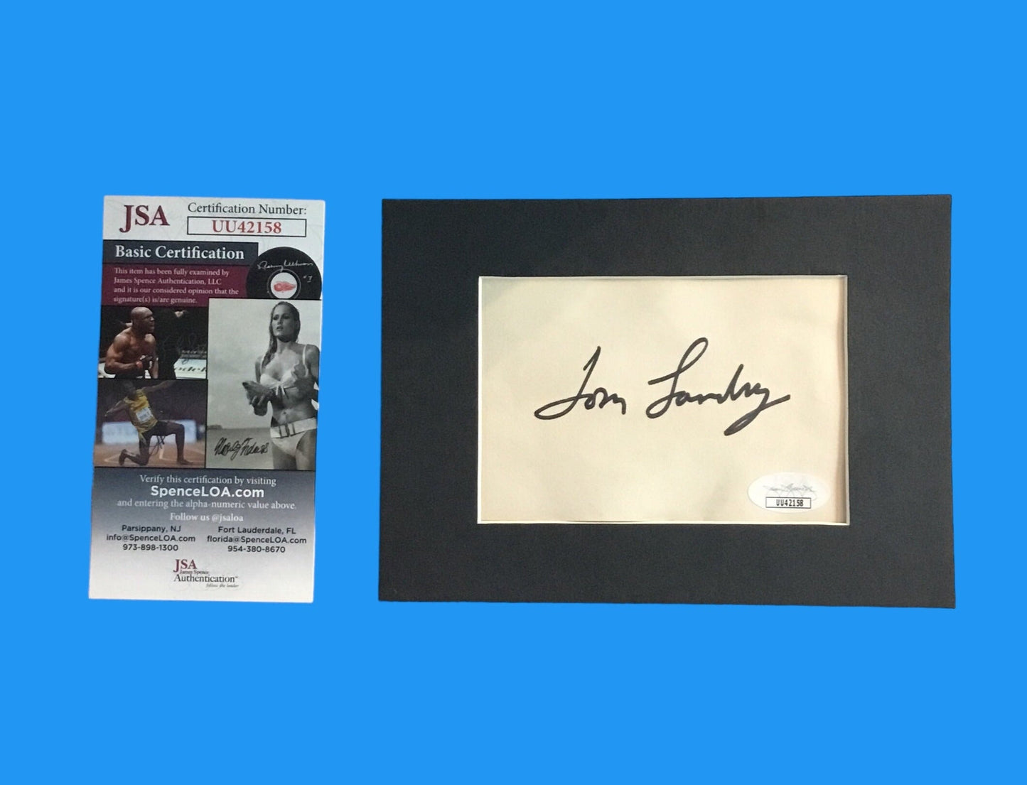 Tom Landry 5x7 Autographed Note Paper JSA Certified