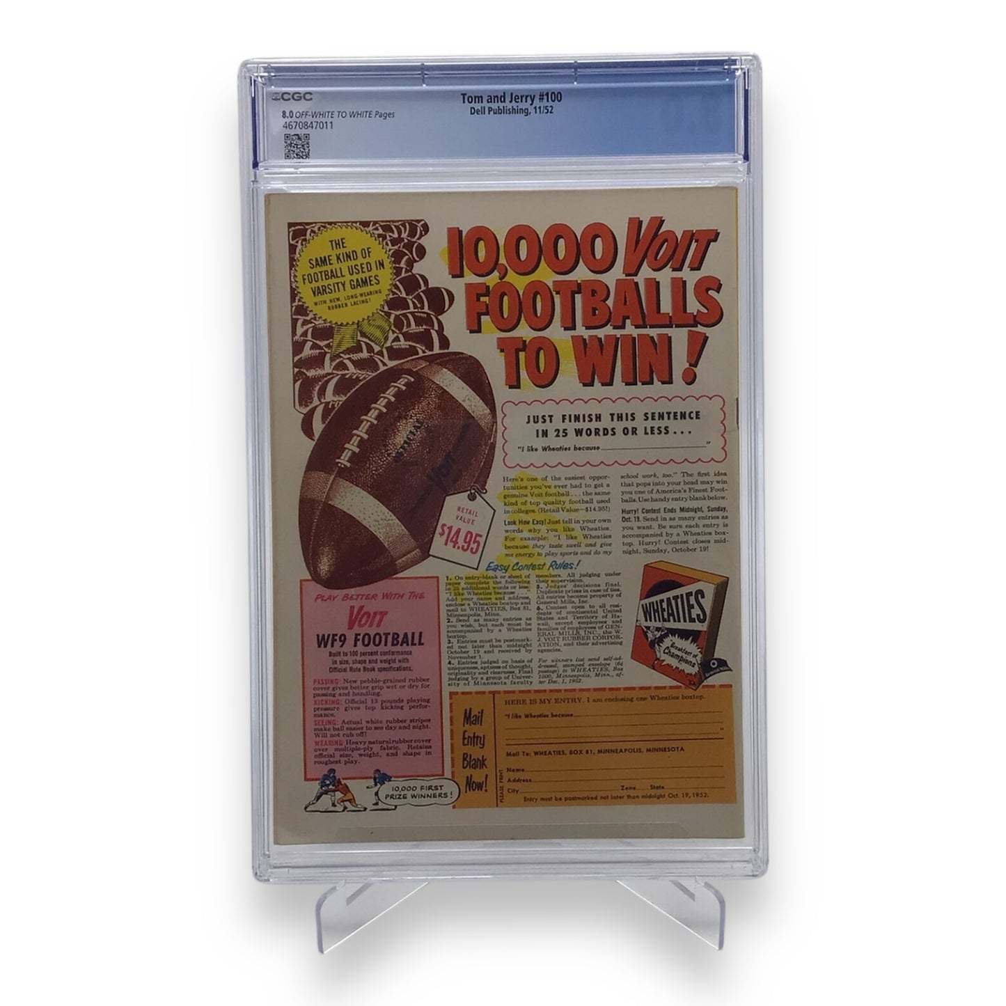 Tom and Jerry Comics #100 - CGC Graded 8.0