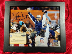 Tony Dungy SB XLI Carry Off 8x10 Autographed Photo Certified Authentic