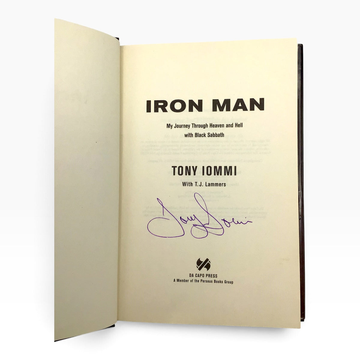 Tony Iommi Signed Iron Man: My Journey Through Heaven and Hell with Black Sabbath – 2011 Hardcover