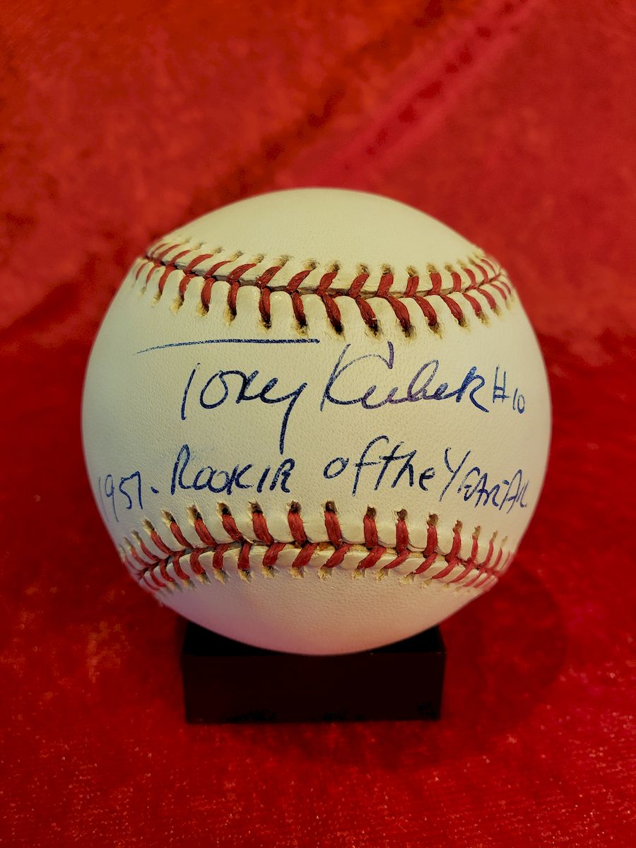 Tony Kubek Certified Authentic Autographed Baseball Monogrammed W 1957 ROY