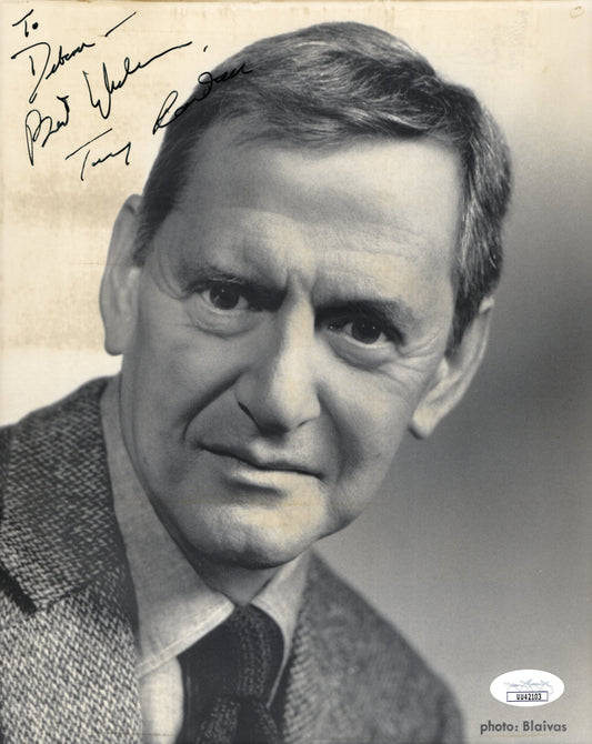 Tony Randall Signed Photo 8x10 B&W Personalized "To Debora - Best Wishes", Tony Randall Autograph, Head Shot, JSA Certified Authentic UU42103