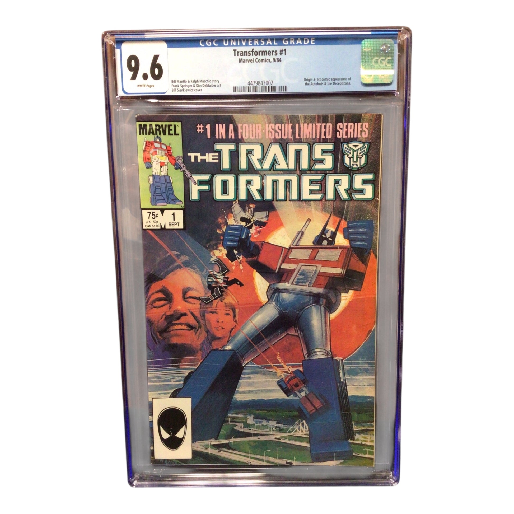 Transformers #1 (Marvel Comics, 1984), CGC 9.6 - First Issue Transformers Comic