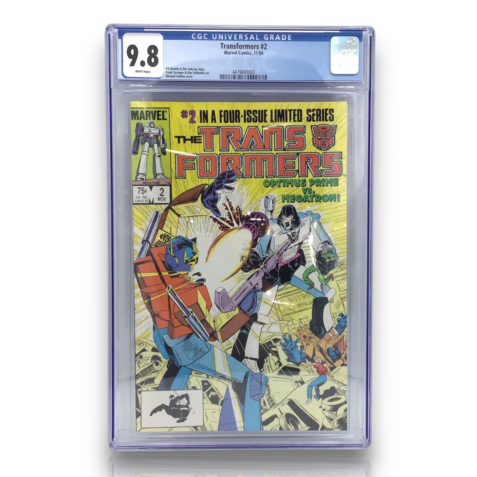 Transformers #2 (1984) - CGC 9.8 - Optimus Prime vs Megatron!