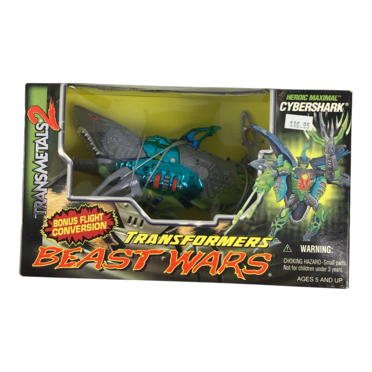 Transformers Beast Wars Transmetals 2 Heroic Maximal Cybershark Action Figure (1998)