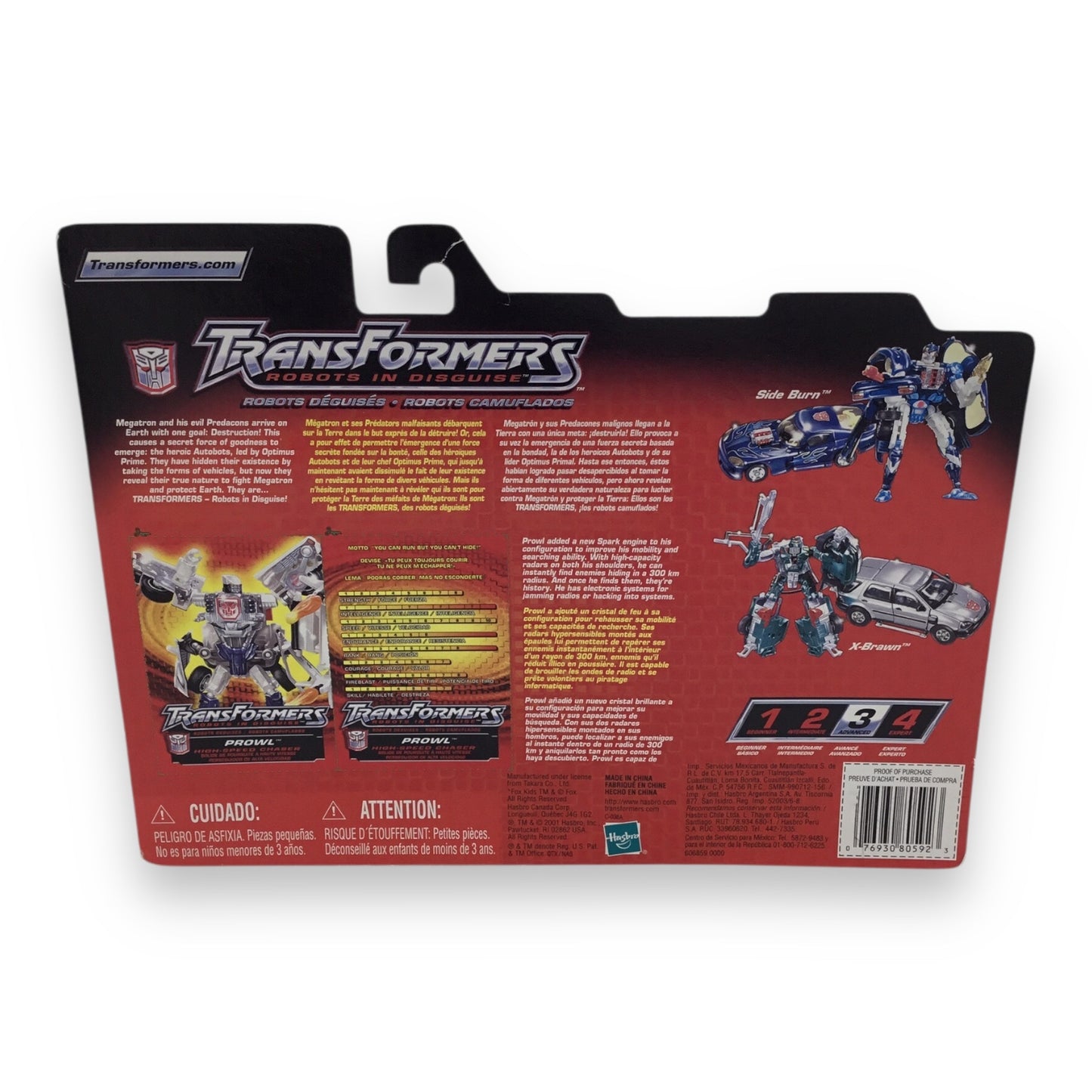 Transformers Robots in Disguise Prowl Action Figure - New In Box 2001