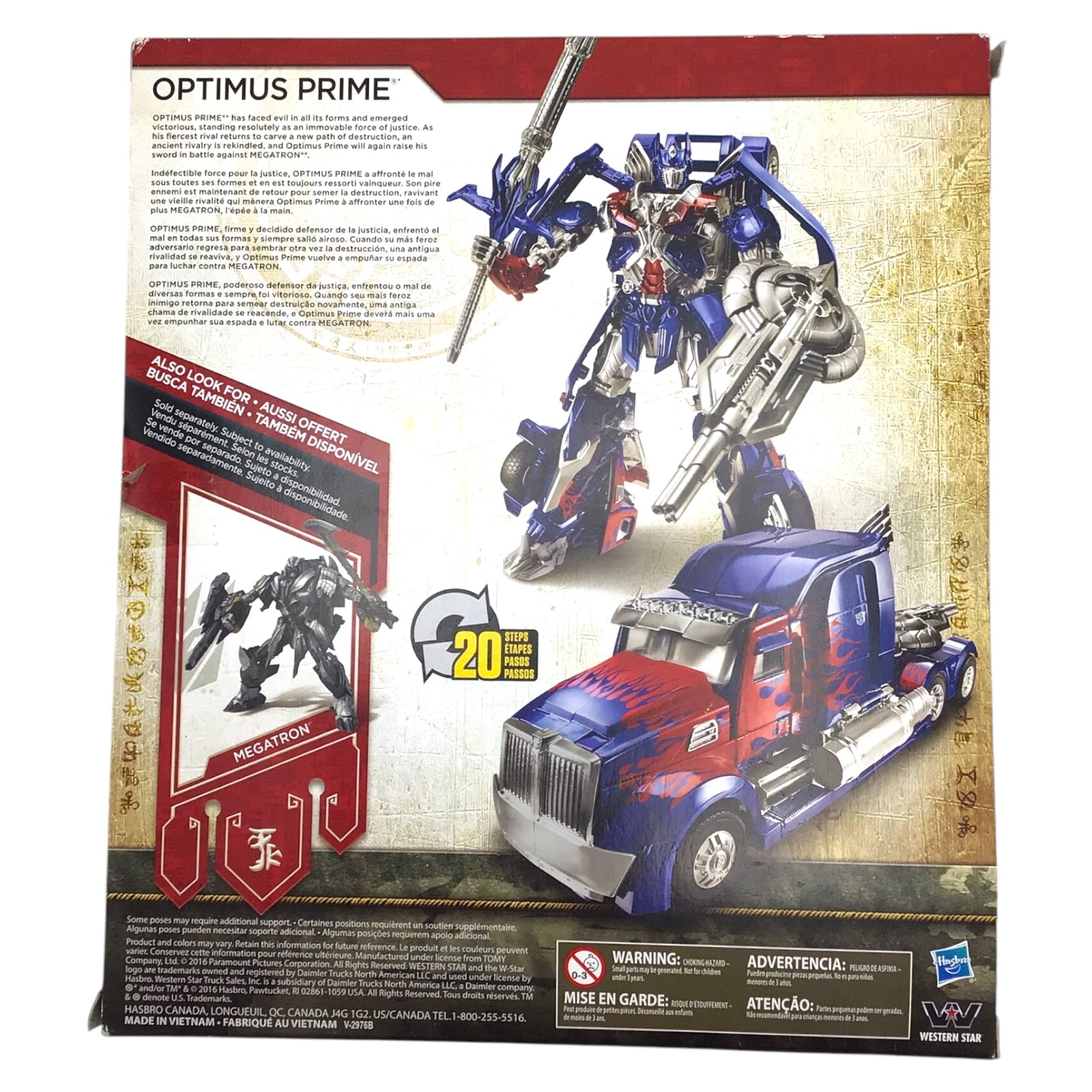 Transformers The Last Knight Optimus Prime Leader Class Premier Edition, Open Box