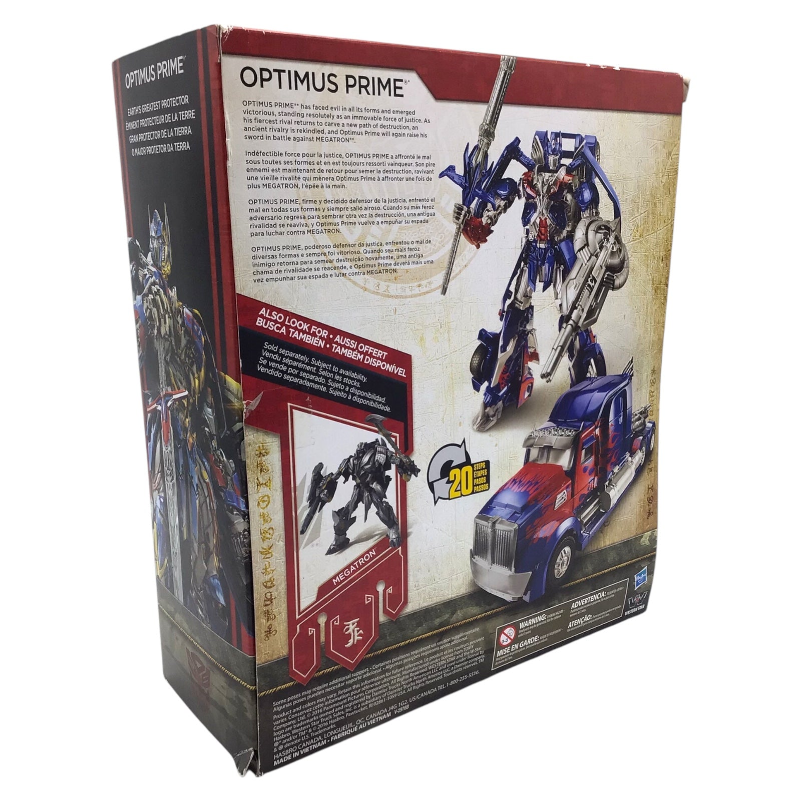 Transformers The Last Knight Optimus Prime Leader Class Premier Edition, Open Box
