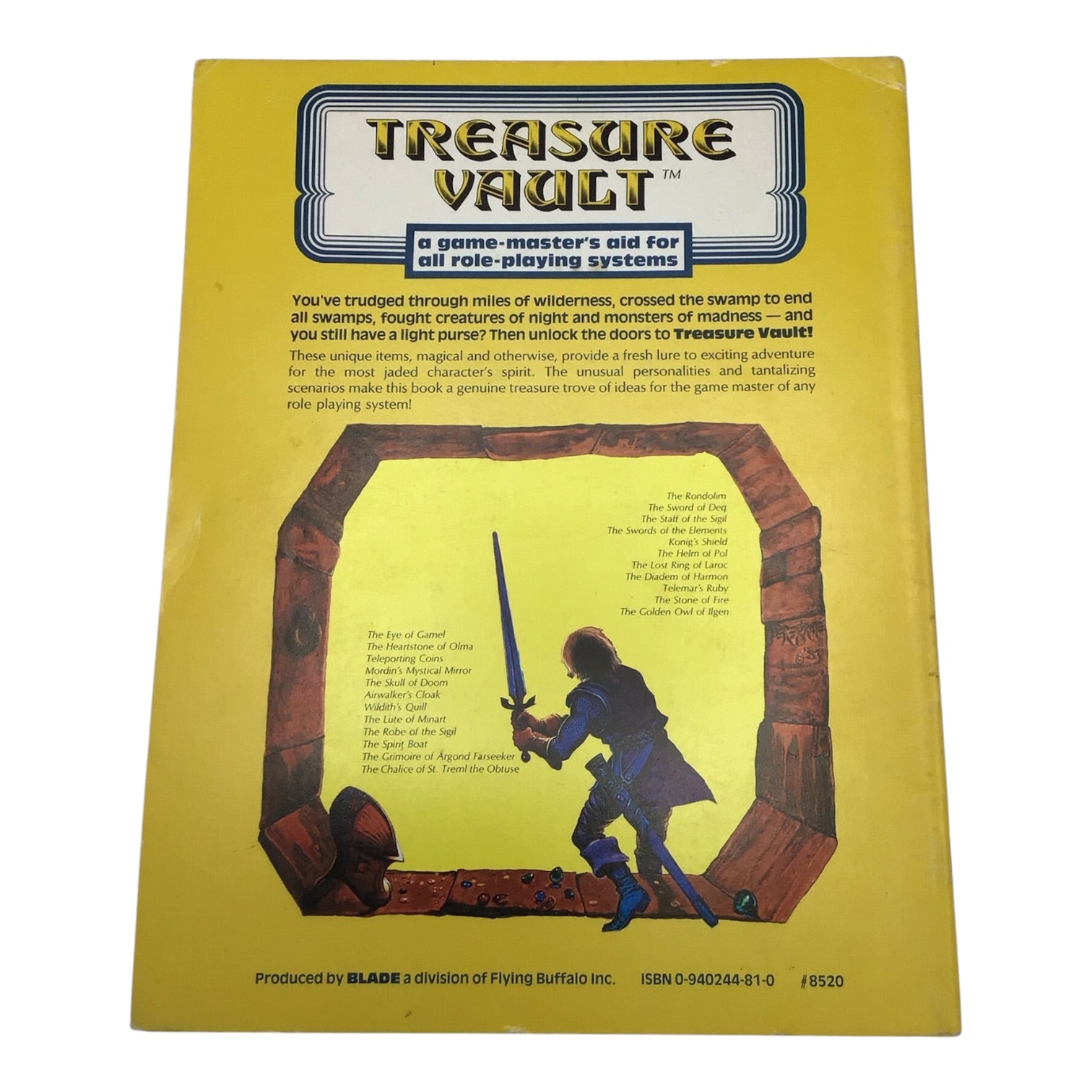 Treasure Vault Game Master's Aid for All Role-Playing Systems #8520 (1984)