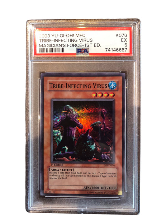 Tribe-Infecting Virus - MFC-076 - Magician's Force - Super Rare - 1st Edition - Graded PSA 5