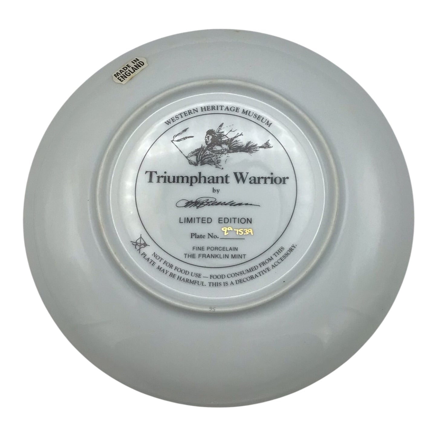 Triumphant Warrior Limited Edition Porcelain Decorative Plate