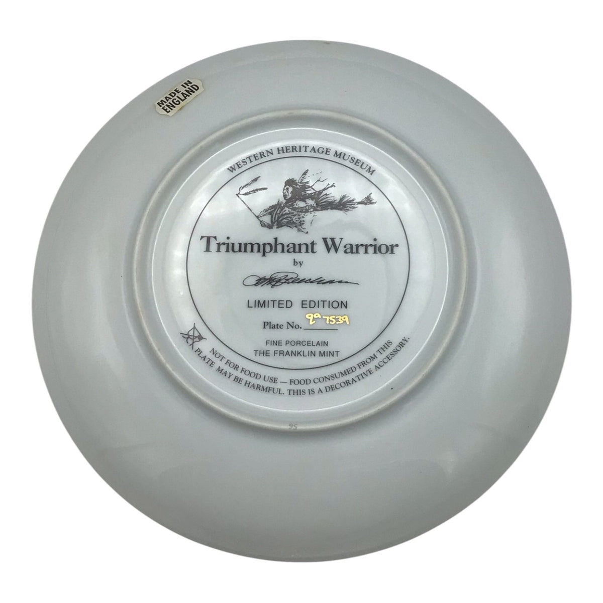 Triumphant Warrior Limited Edition Porcelain Decorative Plate