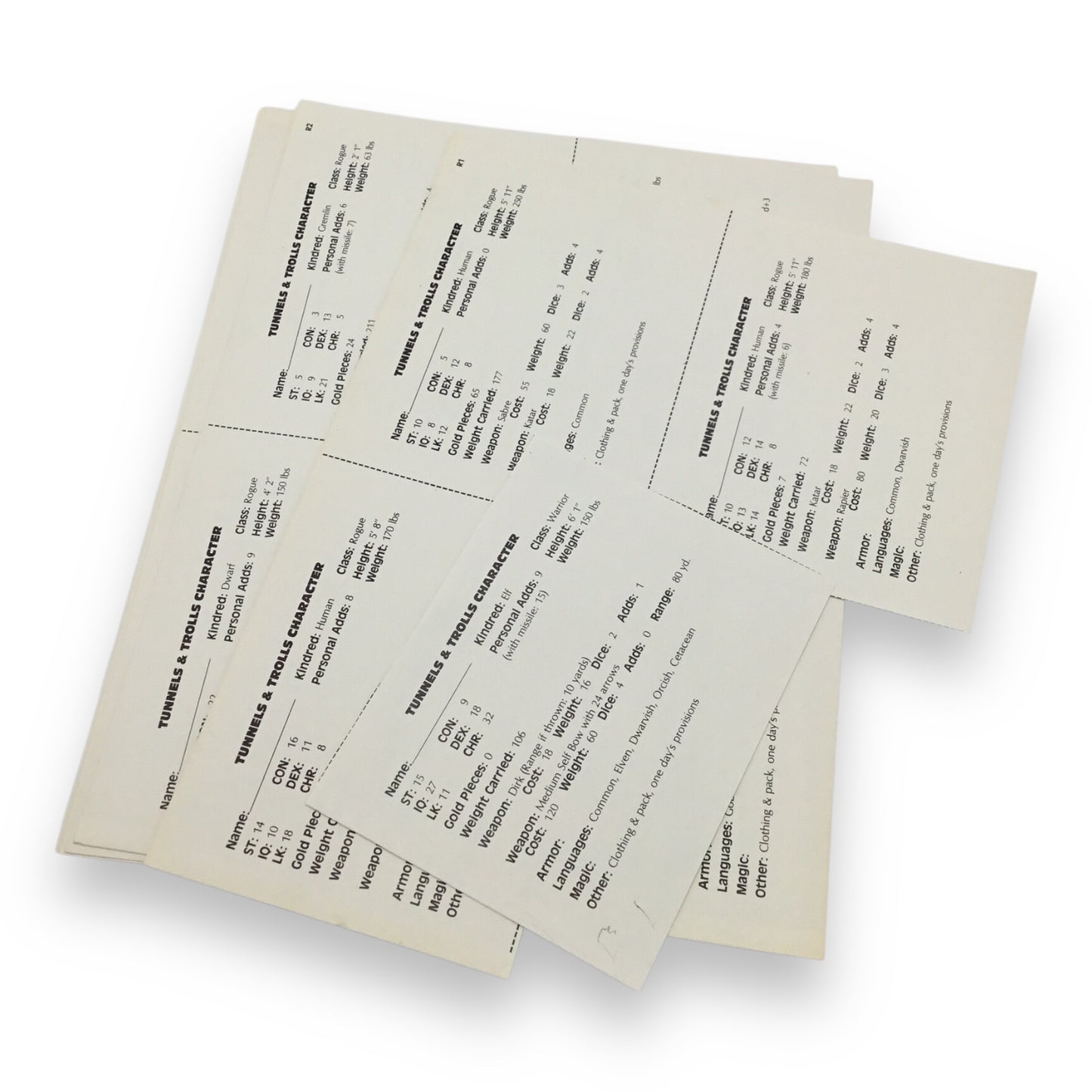 Tunnels & Trolls 5th Printing 1980 - Role Playing Game