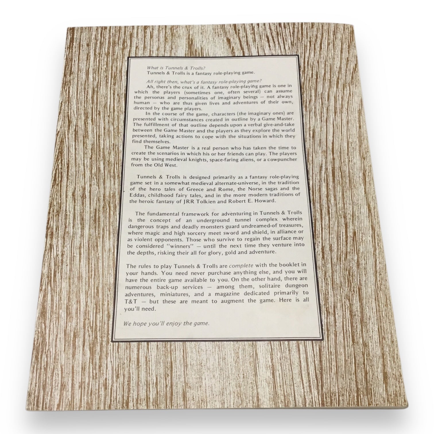 Tunnels & Trolls 5th Printing 1980 - Role Playing Game